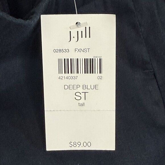 NWT J. Jill Navy Blue LInen Stretch Pants, S Tall - Picture 8 of 10